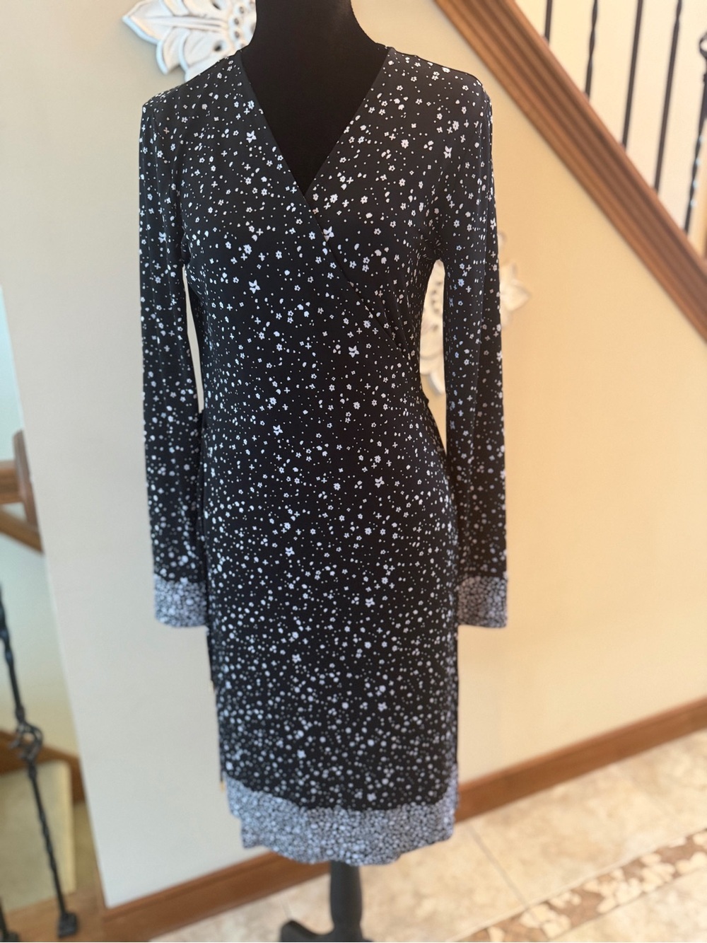 Michael Michael Kors Floral Wrap Midi Dress – Size Medium – Like New
